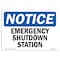 Signmission OSHA Notice, 5" Height, Emergency Shutdown Station Sign, 7" X 5", Landscape OS-NS-D-57-L-11899 - alternate 1